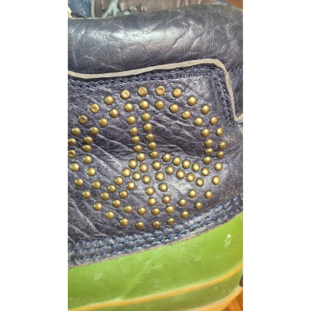 Lucky Brand Duck Boots Women 6 6.5 Studded Peace Leather Boho Vintage‎ Inspired